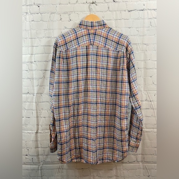 Robert Talbott Estate Multi Colored Striped 100% Linen Long Sleeve Shirt Mens L - Picture 2 of 9